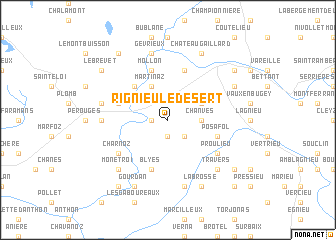 map of Rignieu-le-Désert