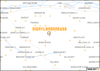 map of Rigny-la-Nonneuse