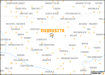 map of Rigópuszta