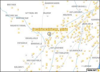 map of Rihān Khān Hulwāni