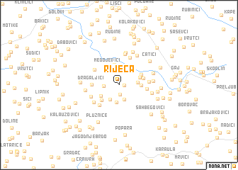 map of Rijeća