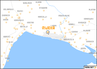 Rijeka (Croatia) map - nona.net