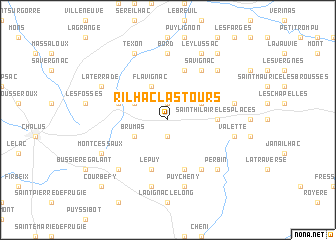 map of Rilhac-Lastours