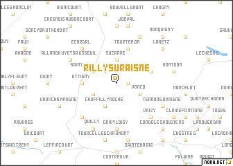 map of Rilly-sur-Aisne