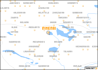 map of Rimėnai