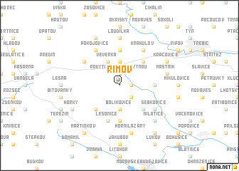 map of Římov