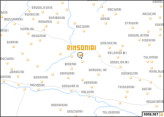 map of Rimšoniai