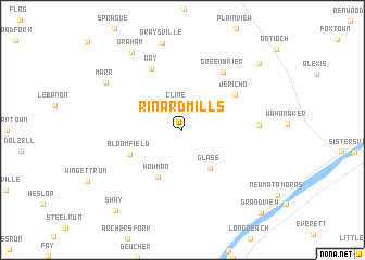 map of Rinard Mills