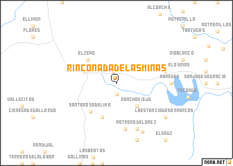 map of Rinconada de las Minas