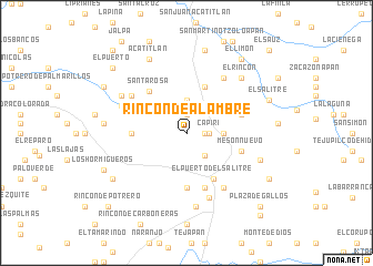 map of Rincón de Alambre