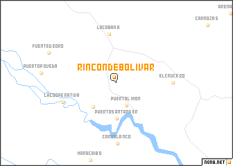 map of Rincón de Bolívar