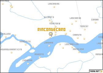 map of Rincón de Caro