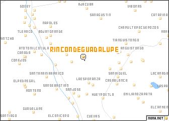 map of Rincón de Guadalupe