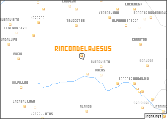 map of Rincón de la Jesús