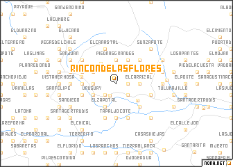 map of Rincón de Las Flores