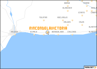 map of Rincón de la Victoria