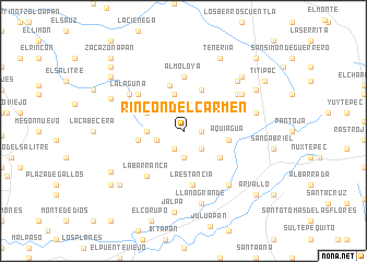 map of Rincón del Carmen