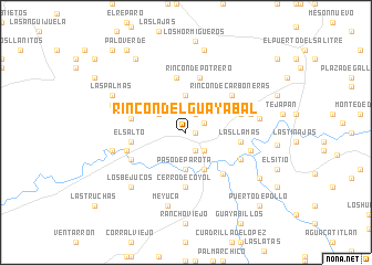map of Rincón del Guayabal
