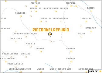 map of Rincón del Refugio