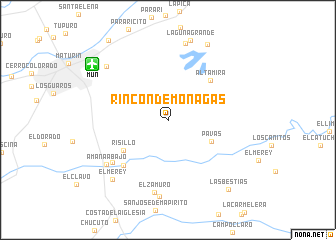 map of Rincón de Monagas