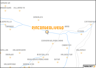 map of Rincón de Olivedo