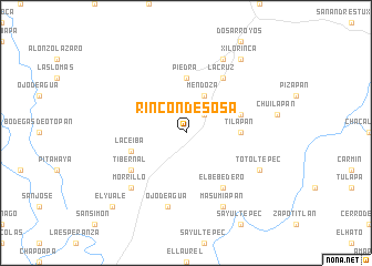 map of Rincón de Sosa