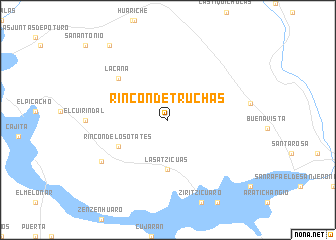 map of Rincón de Truchas