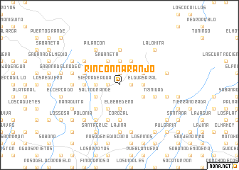 map of Rincón Naranjo