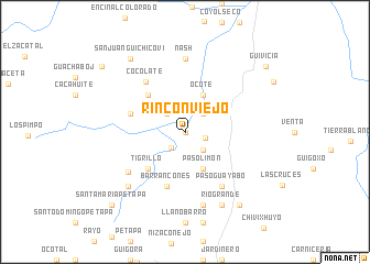 map of Rincón Viejo