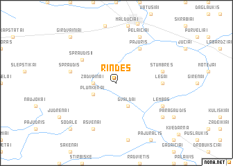map of Rindės