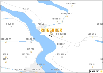 map of Ringsaker