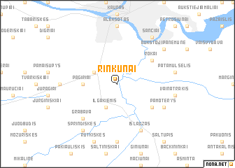 map of Rinkūnai