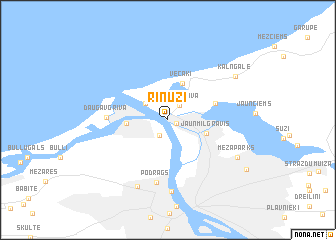 map of Rīnūži