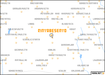 map of Rinyabesenyő