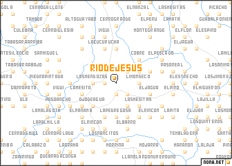 map of Río de Jesús