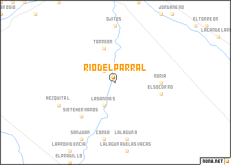 map of Río del Parral