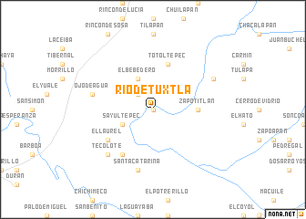 map of Río de Tuxtla