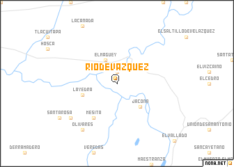 map of Río de Vázquez