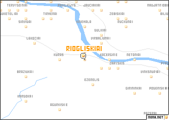 map of Riogliškiai