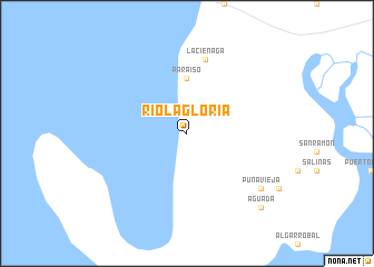 map of Río la Gloria