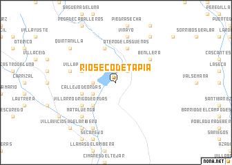 map of Ríoseco de Tapia