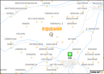 map of Riquewihr
