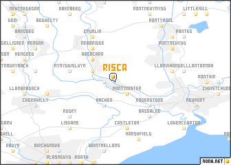 map of Risca