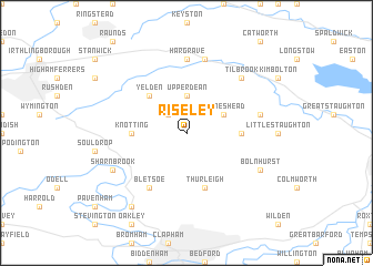 map of Riseley