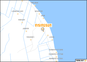 map of Rising Sun