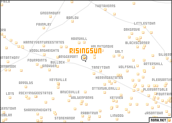 map of Rising Sun