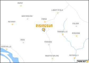 map of Rising Sun