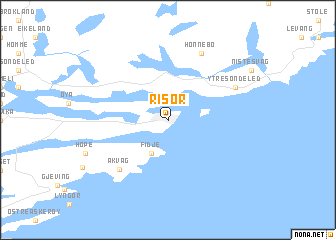 map of Risør