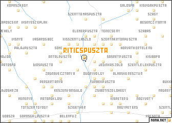 map of Riticspuszta