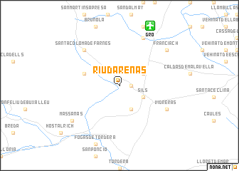 map of Riudarenas